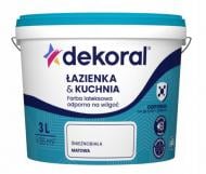 Фарба для ванни латексная Dekoral влагостойкая глубокий мат белый 3 л
