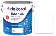 Емаль алкідна алкідна Dekoral Емаколь глянець RAL 9003 білий 2,5 л Емаль алкідна алкідна Dekoral Емаколь глянець RAL 9003 білий 2,5 л