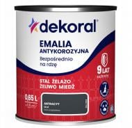 Эмаль антикоррозионная алкидная Dekoral полумат RAL 7016 антрацит 0,65 л