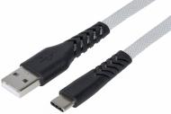 Кабель 2E USB-USB-C 1 м сірий (2E-CCTT-1MGR)