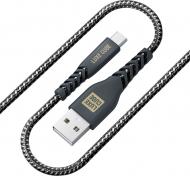 Кабель Luxe Cube Kevlar USB micro to USB 1,2 м черный (8886668686242)