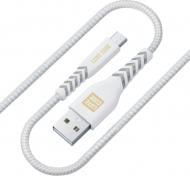 Кабель Luxe Cube Kevlar USB micro to USB 1,2 м белый (8886668686266)