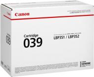 Картридж Canon 039 Black 0287C001 черный
