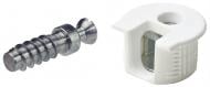 Болт стяжки Hafele RAFIX 16 мм комплект с белым корпусом упаковка 4 шт 263.10.703	263.20.141