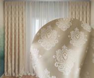 Штора Бомонд 150x255 бежевий Декор-ін