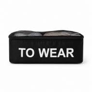 Органайзер текстильный Organize M-Bag-M TO WEAR хлопковый для вещей черный 250x350 мм