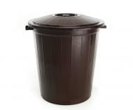 Бак для сміття з кришкою Горизонт 65 л коричневий GR-02043