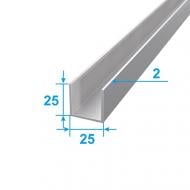 УЦІНКА! Профіль АЛЮПРО 25х25х2 мм 3 м алюміній/срібло (УЦ №2991)