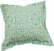 Подушка декоративная Фреска-тиффани с ушками 40x40 см бирюзовый Прованс