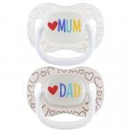 Пустушка симетрична Canpol Babies LoveMum&Dad 2 шт. (34/939)