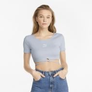 Футболка Puma Classics Ribbed Tee 53345021 р.XS голубой