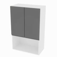 Шкаф Влада (В 60 2Д п/микроволн. (920)) графит/белый Світ Меблів Шкаф Влада (В 60 2Д п/микроволн. (920)) графит/белый Світ Меблів