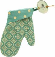 Прихватка-варежка Ажур-Тиффани 16x26 см зеленый Прованс