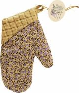 Прихватка-варежка Цветы-лаванда 16x26 см лавандовый/светло-коричневый Прованс