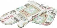 Набір кухонний Ніжна кава рукавичка та прихватка 17x30 см Набір кухонний Ніжна кава рукавичка та прихватка 17x30 см
