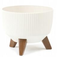 Вазон пластик ROMA jumper 24х15 см круглий кремовий 5,1 л Lamela (9749560)