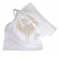 Полотенце с вышивкой и кружевом Пасха венчик 40x75 см