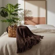 Покрывало вафельное Romb Home 220x240 см La Nuit коричневый