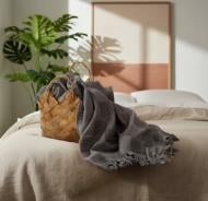 Покрывало вафельное Romb Home 220x240 см La Nuit серый
