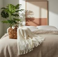 Покрывало вафельное Romb Home 220x240 см La Nuit белый