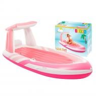 Матрас надувной Intex Райская лодка 57804 244х119 см разноцветный принт