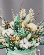 Цветочная композиция Floretta в шляпной коробке Летний рассвет 20x30 см