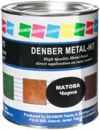 Краска Denber Metal Hit матовая черный мат 0,75 л