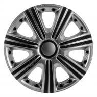 Колпак для колес STAR DTM Super Silver R14 4 шт. черный/серебряный 