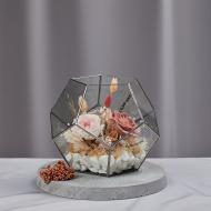 Флорариум Floretta Нежность рассвета (с живыми стабилизированными цветами 24x24 см)