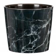 УЦЕНКА! Кашпо декоративное Scheurich Тexture 21" круглый 2,36 л черный (УЦ №2996)