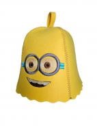 Шапка для сауны Sauna PRO Посипака жёлтый (искусственный фетр)