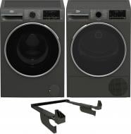Стиральная машина Beko B3WFU5822MG + сушильная машина B3T68239MG + соединительная планка PSKMG