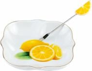 Блюдо с вилочкой Lefard Лимон 11*11*3 см 178-540
