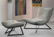 Пуф Gamma Arredamenti SCARLETT 410х520 мм белый / хром