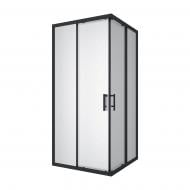 Душова кабіна Koller Pool G90SGB GRACE квадратна чорна 900x900x1900 мм скло grape