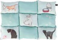 Лежак Trixie коврик для кошек Patchwork Cat 70х55 см мятный