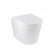 Унитаз подвесной Kroner безободковый Armada WHI513636 RIMLESS с сидением Slim Duroplast / Soft-close