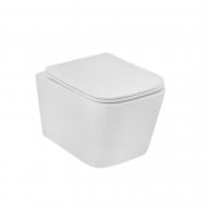 Унитаз подвесной Kroner безободковый Eifel WHI483429 TORNADO с сидением (KE483429WHIT)