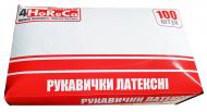 Рукавички латексні Помічниця HoReCa р. M 50 пар/уп. білий