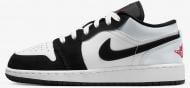 Кроссовки мужские демисезонные Jordan AIR JORDAN 1 LOW SE BG HF3188-106 р.36 белые с черным