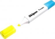 Маркер текстовий Skiper Twain флуоресцентний 3.6-4.2 мм жовтийсиній