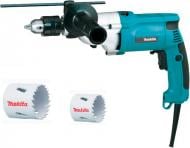 Дриль ударний Makita HP2050H та 2 вузькі ножівки HP2050HD-17061D-16994