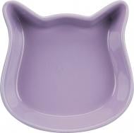Миска Trixie для кошек керамическая в форме кошачьей головы 0.25л/12х12см