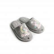 Тапочки для девочек Twins закрытые с наклейкой р.34-35 серый 17359 Тапочки для девочек Twins закрытые с наклейкой р.34-35 серый 17359