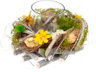 Венок-подсвечник к празднику Пасхи 17х10 см