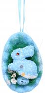 Декоративная подвеска Зайка пасхальная 14 см 37108-4