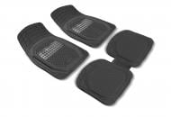 Набір килимків Butik.car mats. WICKER CAR MATS CHROME CARBON автомобільних 4 шт. універсальні