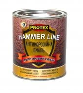 Эмаль Protex антикоррозийная молотковая Hammer Line темно-коричневый шелковистый глянец 0,7 л 0,75 кг