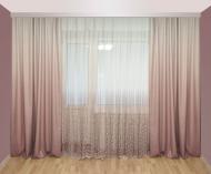 Комплект штор Флора Градиент 150x255 бежевый Декор-ін