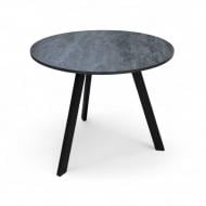 УЦЕНКА! Стол обеденный Starwood Alen 900x900x750мм угольный камень/черный (УЦ №2997)